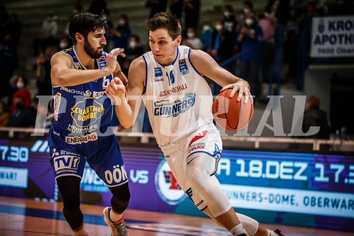 Basketball, bet-at-home Basketball Superliga 2021/22, Grunddurchgang Runde 8, Oberwart Gunners, Gmunden Swans, Brock Gardner (10)