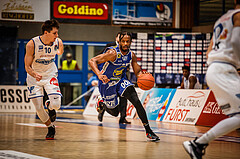 Basketball, bet-at-home Basketball Superliga 2021/22, Grunddurchgang Runde 8, Oberwart Gunners, Gmunden Swans, Cederic Anders (2)