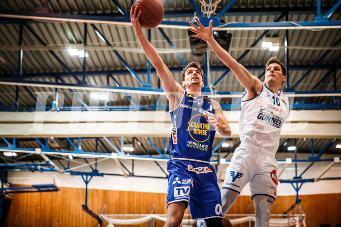 Basketball, bet-at-home Basketball Superliga 2021/22, Grunddurchgang Runde 8, Oberwart Gunners, Gmunden Swans, Benedikt Güttl (7)