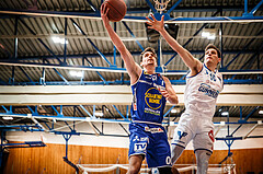 Basketball, bet-at-home Basketball Superliga 2021/22, Grunddurchgang Runde 8, Oberwart Gunners, Gmunden Swans, Benedikt Güttl (7)