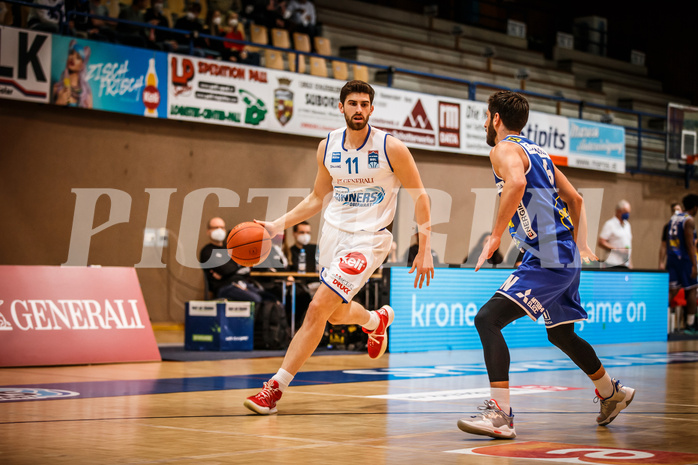Basketball, bet-at-home Basketball Superliga 2021/22, Grunddurchgang Runde 8, Oberwart Gunners, Gmunden Swans, Ioannis Chatzinikolas (11)