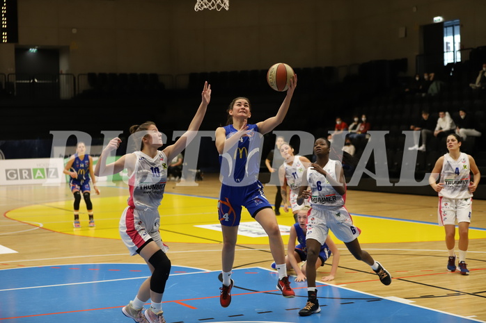 12.12.2021, Basketball Damen Superliga 2021/22, Grunddurchgang 7.Runde,  
UBSC-DBBC Graz vs. DBB LZ OÖ