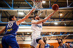 Basketball, bet-at-home Basketball Superliga 2021/22, Grunddurchgang Runde 8, Oberwart Gunners, Gmunden Swans, Ioannis Chatzinikolas (11)