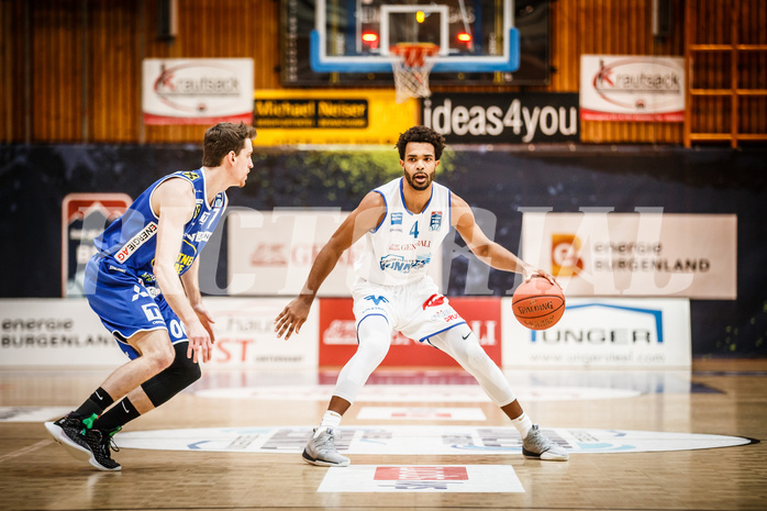 Basketball, bet-at-home Basketball Superliga 2021/22, Grunddurchgang Runde 8, Oberwart Gunners, Gmunden Swans, Connor Cashaw (4)