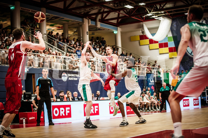 Basketball, FIBA EuroBasket 2025 Qualifiers , , AUSTRIA, IRELAND, Thomas KLEPEISZ (10), Jakob PÖLTL (12)
