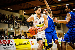 Basketball, Basketball Zweite Liga 2022/23, Playoff, Viertelfinale Spiel 2
, Mattersburg Rocks, BBU Salzburg, Jordis Ortega (5)