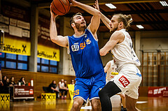 Basketball, Basketball Zweite Liga 2022/23, Playoff, Viertelfinale Spiel 2, Mattersburg Rocks, BBU Salzburg, L. Mikovac (55)