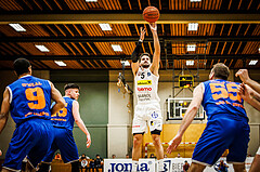 Basketball, Basketball Zweite Liga 2022/23, Playoff, Viertelfinale Spiel 2
, Mattersburg Rocks, BBU Salzburg, Jordis Ortega (5)
