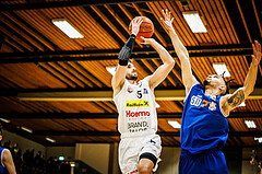 Basketball, Basketball Zweite Liga 2022/23, Playoff, Viertelfinale Spiel 2
, Mattersburg Rocks, BBU Salzburg, Jordis Ortega (5)