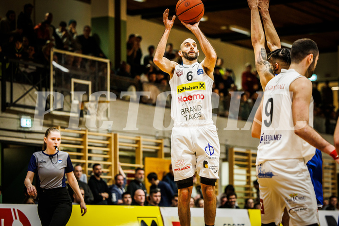 Basketball, Basketball Zweite Liga 2022/23, Playoff, Viertelfinale Spiel 2
, Mattersburg Rocks, BBU Salzburg, Dominik Alturban (6)