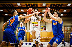 Basketball, Basketball Zweite Liga 2022/23, Playoff, Viertelfinale Spiel 2, Mattersburg Rocks, BBU Salzburg, Petar Zivkovic (8)