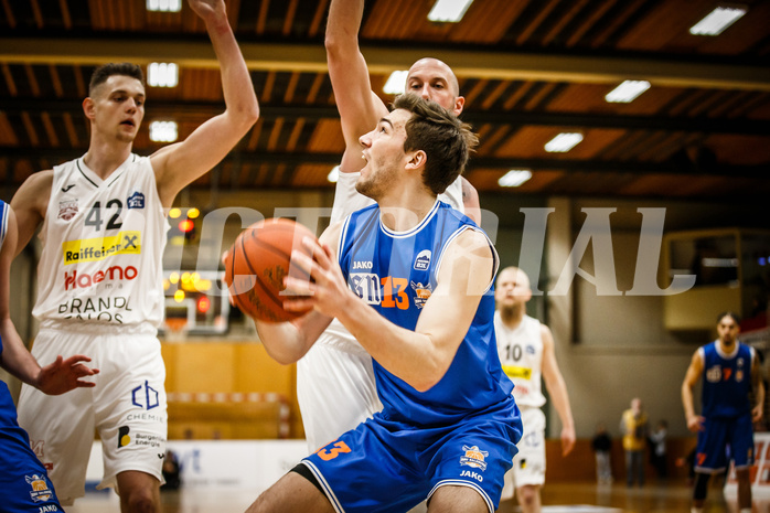 Basketball, Basketball Zweite Liga 2022/23, Playoff, Viertelfinale Spiel 2
, Mattersburg Rocks, BBU Salzburg, R. Becker (13)