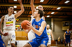 Basketball, Basketball Zweite Liga 2022/23, Playoff, Viertelfinale Spiel 2, Mattersburg Rocks, BBU Salzburg, R. Becker (13)