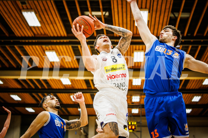 Basketball, Basketball Zweite Liga 2022/23, Playoff, Viertelfinale Spiel 2
, Mattersburg Rocks, BBU Salzburg, Petar Zivkovic (8)