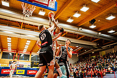 Basketball, win2day Basketball Superliga 2023/24, Grunddurchgang 16.Runde, Traiskirchen Lions, Kapfenberg Bulls, Demarcus Demonia (4)