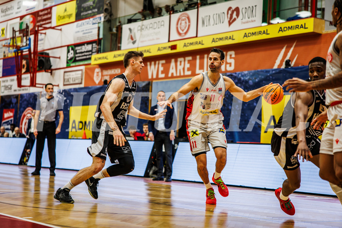 Basketball, win2day Basketball Superliga 2023/24, Grunddurchgang 16.Runde, Traiskirchen Lions, Kapfenberg Bulls, Fabricio Vay (11)