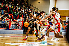 Basketball, win2day Basketball Superliga 2023/24, Grunddurchgang 16.Runde, Traiskirchen Lions, Kapfenberg Bulls, Rudi Williams (3)
