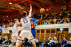 Basketball, win2day Basketball Superliga 2023/224, Grunddurchgang Runde 16, BBC Nord Dragonz, Oberwart Gunners, Shaquille Rombley (5)