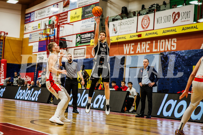 Basketball, win2day Basketball Superliga 2023/24, Grunddurchgang 16.Runde, Traiskirchen Lions, Kapfenberg Bulls, Miro Zapf (7)