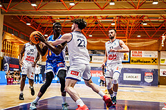 Basketball, win2day Basketball Superliga 2023/224, Grunddurchgang Runde 16, BBC Nord Dragonz, Oberwart Gunners, Shaquille Rombley (5)