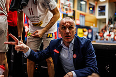 Basketball, win2day Basketball Superliga 2023/24, Grunddurchgang 16.Runde, Traiskirchen Lions, Kapfenberg Bulls, Radomir Mijanovic (Head Coach)