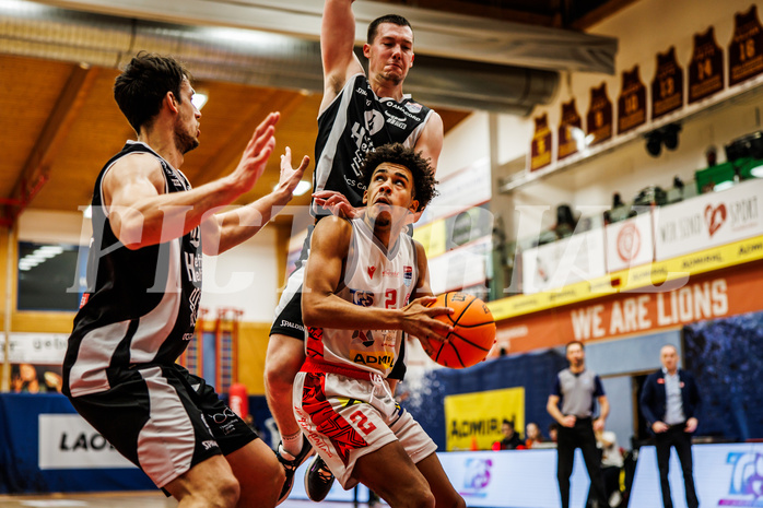 Basketball, win2day Basketball Superliga 2023/24, Grunddurchgang 16.Runde, Traiskirchen Lions, Kapfenberg Bulls, Obinna Anthony Ndukwe (2)