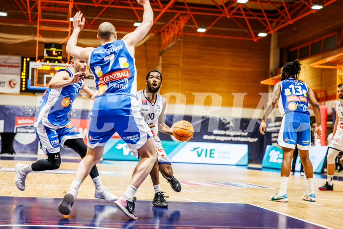 Basketball, win2day Basketball Superliga 2023/224, Grunddurchgang Runde 16, BBC Nord Dragonz, Oberwart Gunners, Austen Awosika (10)