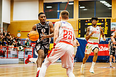 Basketball, win2day Basketball Superliga 2023/24, Grunddurchgang 16.Runde, Traiskirchen Lions, Kapfenberg Bulls, Rudi Williams (3)
