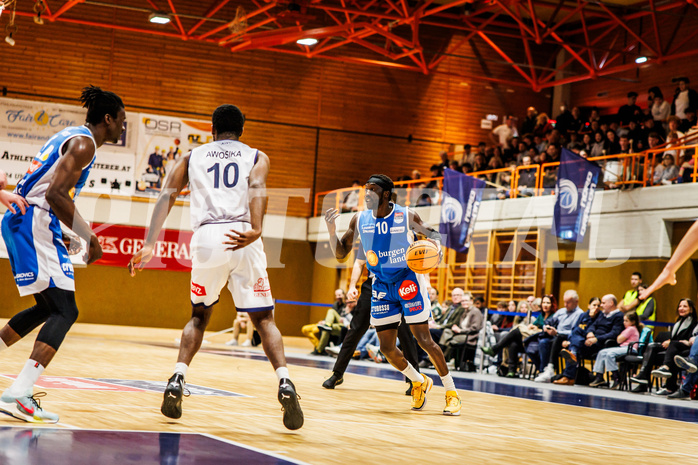 Basketball, win2day Basketball Superliga 2023/224, Grunddurchgang Runde 16, BBC Nord Dragonz, Oberwart Gunners, Munis Tutu (10)