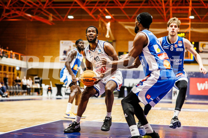 Basketball, win2day Basketball Superliga 2023/224, Grunddurchgang Runde 16, BBC Nord Dragonz, Oberwart Gunners, Austen Awosika (10)