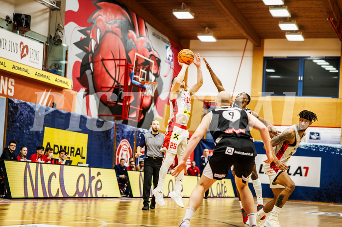 Basketball, win2day Basketball Superliga 2023/24, Grunddurchgang 16.Runde, Traiskirchen Lions, Kapfenberg Bulls, #Edgars Lasenbergs (25)