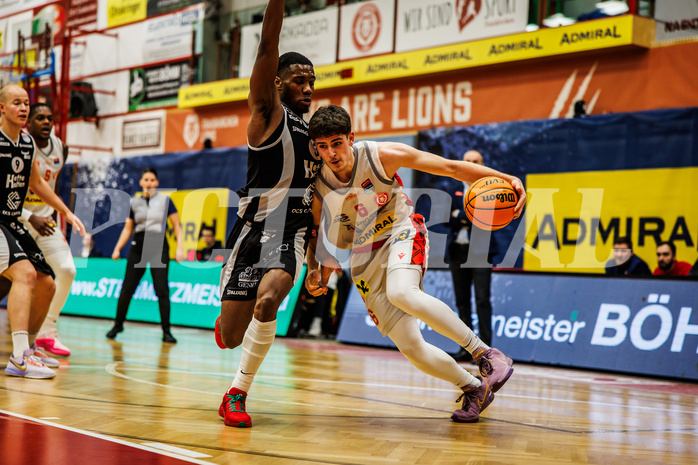 Basketball, win2day Basketball Superliga 2023/24, Grunddurchgang 16.Runde, Traiskirchen Lions, Kapfenberg Bulls, Aleksej Kostic (6)