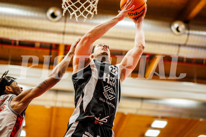 Basketball, win2day Basketball Superliga 2023/24, Grunddurchgang 16.Runde, Traiskirchen Lions, Kapfenberg Bulls, Nemanja Krstic (22)