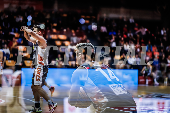 Basketball, Win2Day Superliga 2024/25, Grunddurchgang 7.Runde, BC Vienna, Klosterneuburg Dukes, Valentin Bauer (14)