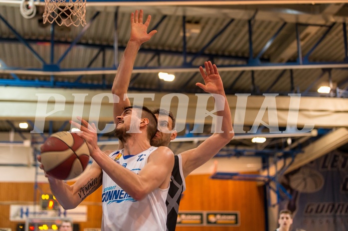 Basketball, ABL 2017/18, Grunddurchgang 23.Runde, Oberwart Gunners, Traiskirchen Lions, Benjamin Blazevic (12)