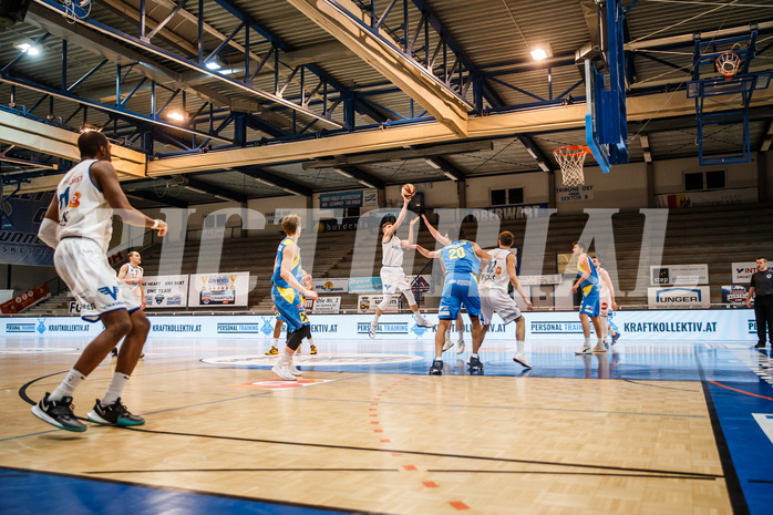 Basketball, bet-at-home Basketball Superliga 2020/21, Platzierungsrunde, 8. Runde, Oberwart Gunners, SKN St. Pölten, Edi Patekar (9)
