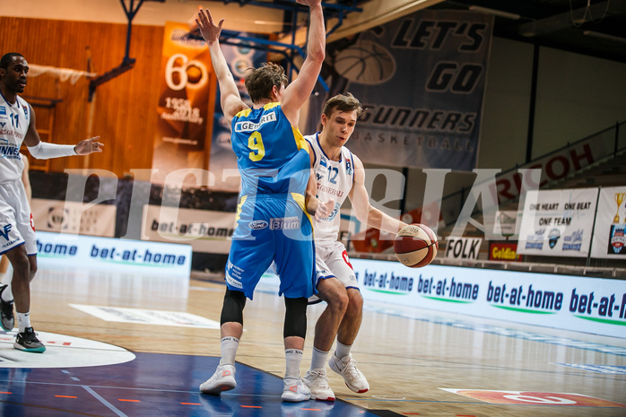 Basketball, bet-at-home Basketball Superliga 2020/21, Platzierungsrunde, 8. Runde, Oberwart Gunners, SKN St. Pölten, Jonathan Knessl (12)