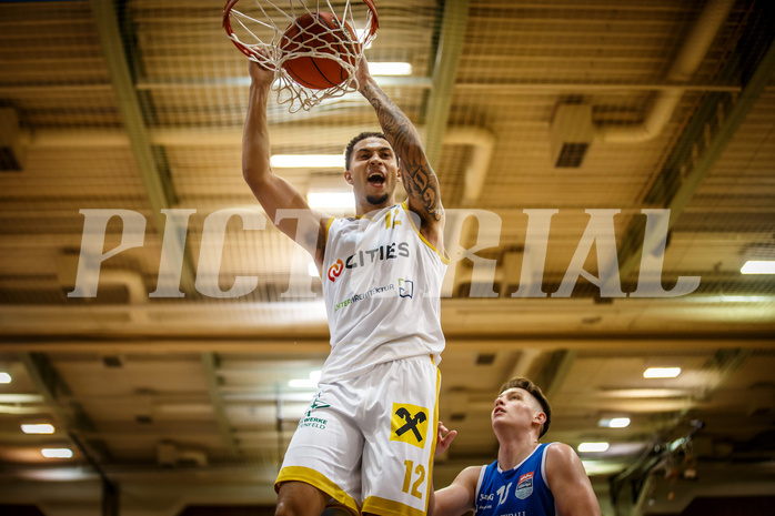 Basketball, win2day Basketball Superliga 2022/23, Grunddurchgang 1.Runde, Fürstenfeld Panthers, Oberwart Gunners, Jalen Butz (12)