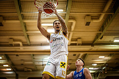 Basketball, win2day Basketball Superliga 2022/23, Grunddurchgang 1.Runde, Fürstenfeld Panthers, Oberwart Gunners, Jalen Butz (12)