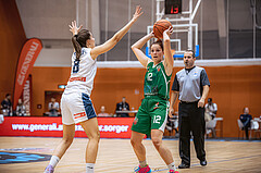 Basketball, Win2Day Basketball Damen Superliga 2022/23, Grunddurchgang 2.Runde, Vienna D.C. Timberwolves, KOS Celovec Damen, Aleksandra Novakovic (8), Patricia Pauer (12)