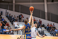 Basketball, Win2Day Superliga 2022/23, Grunddurchgang 2.Runde, Vienna D.C. Timberwolves, UBSC Raiffeisen Graz, Tanner Giddings (15), Nemanja Nikolic (6)