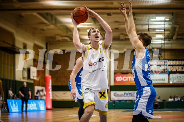 Basketball, win2day Basketball Superliga 2022/23, Grunddurchgang 1.Runde, Fürstenfeld Panthers, Oberwart Gunners, Andrija Blatancic (4)