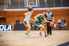 Basketball, Win2Day Basketball Damen Superliga 2022/23, Grunddurchgang 2.Runde, Vienna D.C. Timberwolves, KOS Celovec Damen, Aleksandra Novakovic (8), Patricia Pauer (12)
