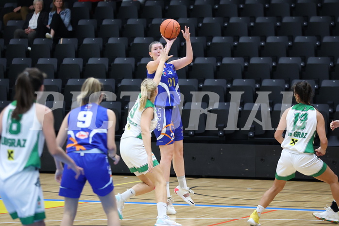 08.10.2022, Graz, Raiffeisen Sportpark, Basketball Damen Superliga 2022/23, Grunddurchgang 2.Runde, UBI Graz vs. DBB LZ OÖ ,  