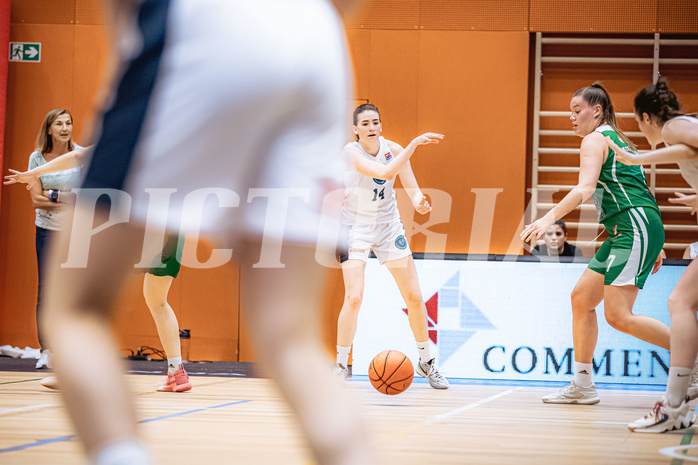 Basketball, Win2Day Basketball Damen Superliga 2022/23, Grunddurchgang 2.Runde, Vienna D.C. Timberwolves, KOS Celovec Damen, Melanie Fischer (14)