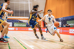 Basketball, Win2Day Superliga 2022/23, 6. Qualifikationsrunde, Vienna Timberwolves, UBSC Graz, Zachery Deshon Cooks (3), Jonas John (99)