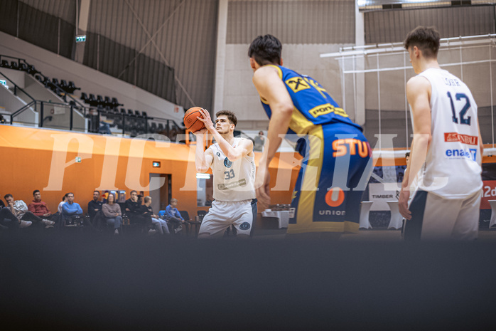 Basketball, Win2Day Superliga 2022/23, 6. Qualifikationsrunde, Vienna Timberwolves, UBSC Graz, Chris Vogt (33)