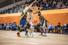 Basketball, Win2Day Superliga 2022/23, 6. Qualifikationsrunde, Vienna Timberwolves, UBSC Graz, Lukas Simoner (22), Paul Rotter (66)