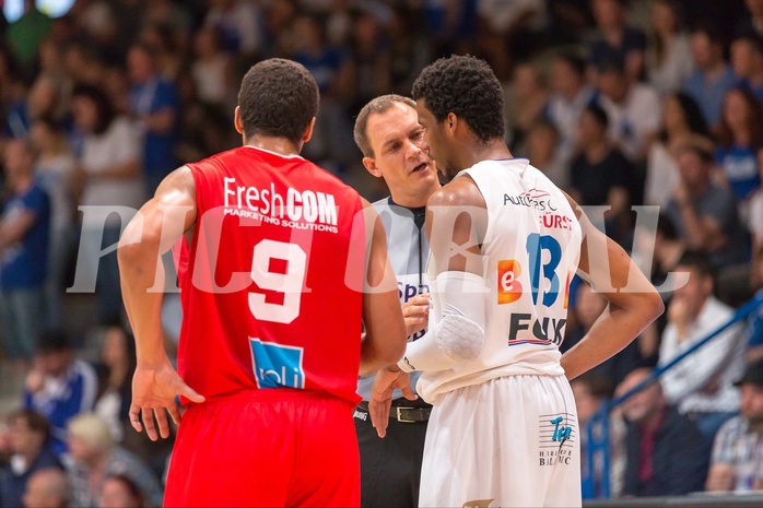 Basketball, ABL 2016/17, Playoff HF Spiel 5, Oberwart Gunners, WBC Wels, Andell Cumberbatch (13), Lorenzo O'Neal (9)