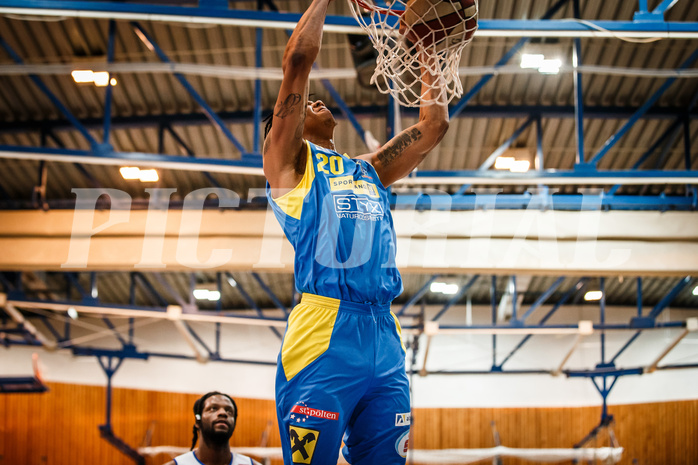 Basketball, bet-at-home Basketball Superliga 2020/21, Viertelfinale Spiel 1, Oberwart Gunners, SKN St. Pölten, Chris Fergusson (20)